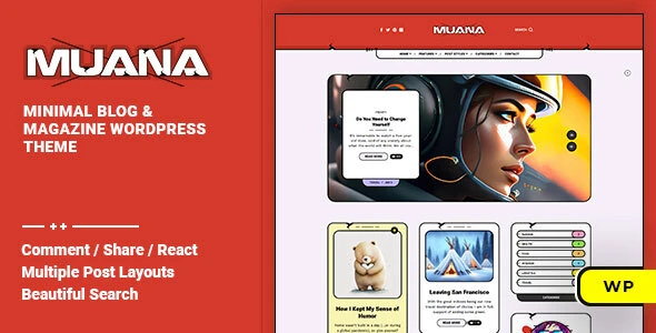 Muana – Personal Blog & Magazine WordPress Theme
