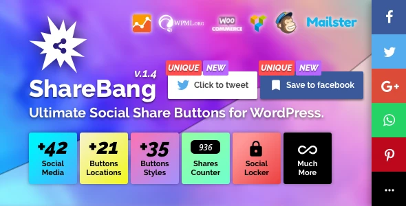 ShareBang, Ultimate Social Share Buttons for WordPress.