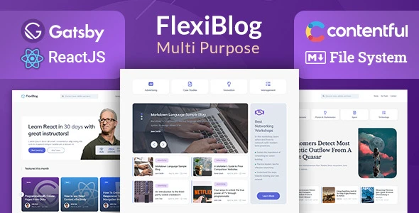 FlexiBlog – React Gatsby Multipurpose Blog Theme