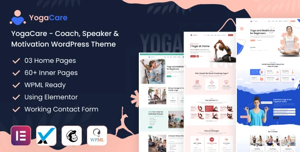 YogaCare – Coach, Speaker & Motivation WordPress Theme