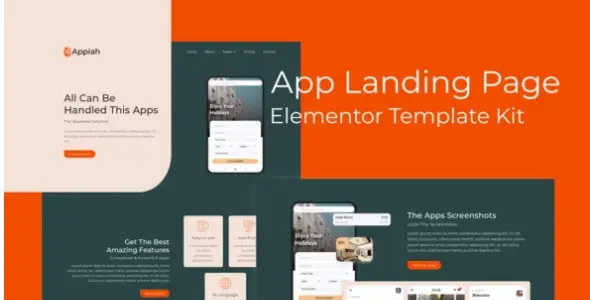 Appiah – App Landing Page Elementor Template Kit