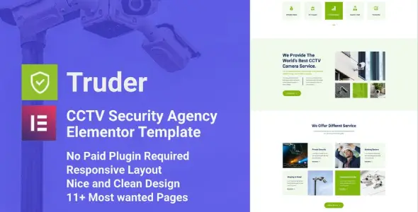 Truder – CCTV Security Service Elementor Template Kit