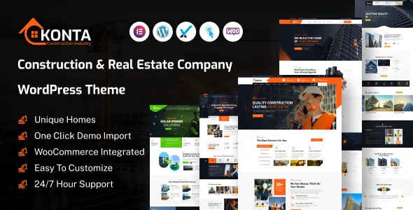 Konta – Construction and Real Estate Company WordPress Theme