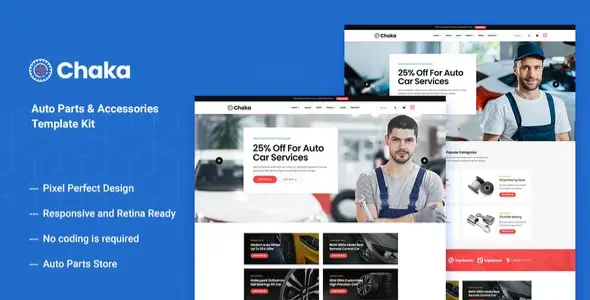 Chakta – Auto Parts Store & Accessories Elementor Template Kit