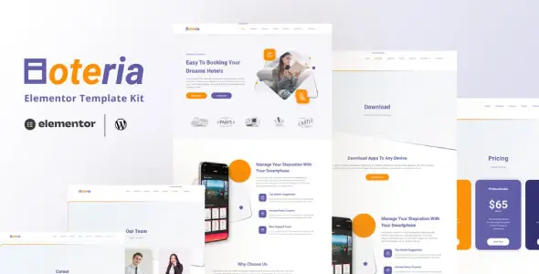 Hoteria – Hotel Service Elementor Template Kit