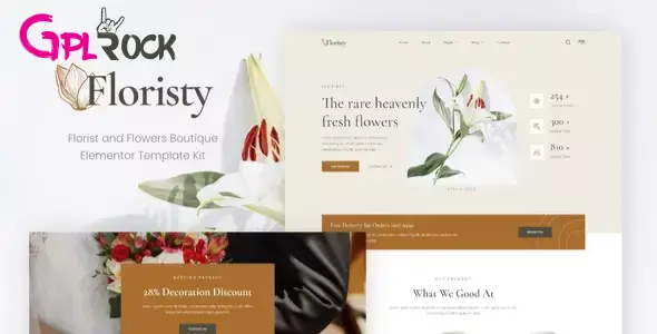 Floristy – Florist & Flower Boutique Elementor Template Kit