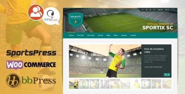 SPORTIX – WordPress SportsPress Theme for Sport Clubs