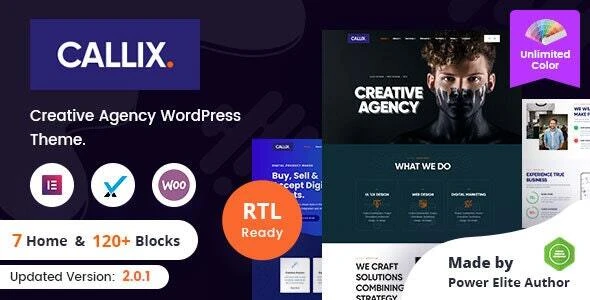 Callix – Creative Agency WordPress Theme + RTL