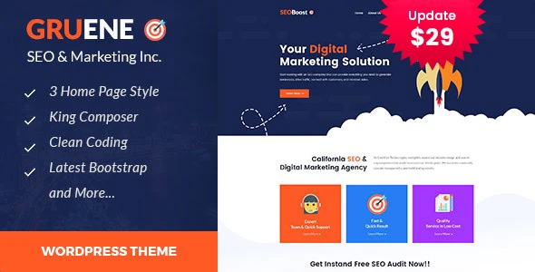 Gruene – Digital Marketing WordPress Theme