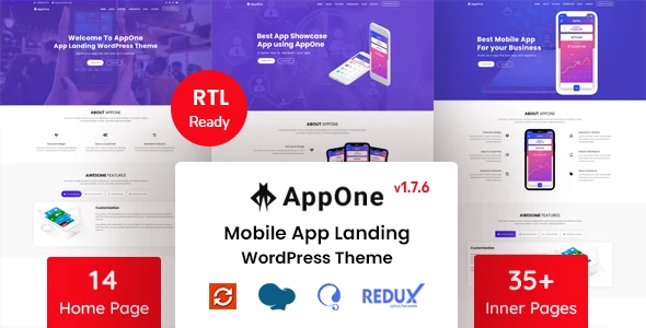 AppOne – App Landing WordPress Theme
