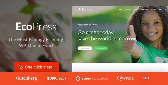 Eco Press – Nature, Ecology & NGO WordPress Theme