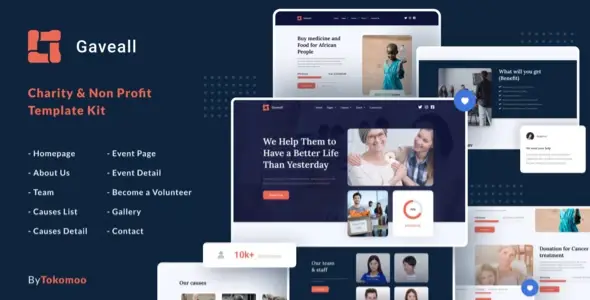 Gaveall Charity Elementor Template Kit