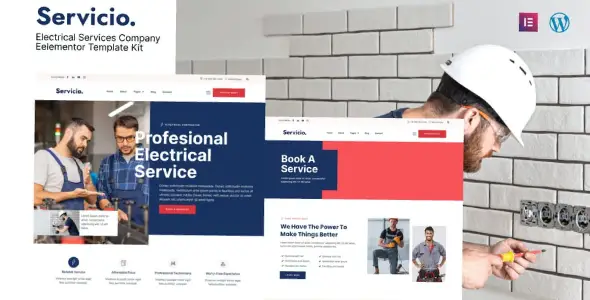 Servicio – Electrician & Electrical Services Template Kit
