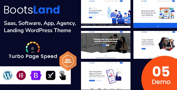 Bootsland – SaaS, Software, Agency, App WordPress Theme