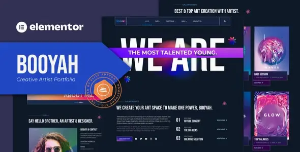 Booyah – Creative Artist Portfolio Elementor Template Kit