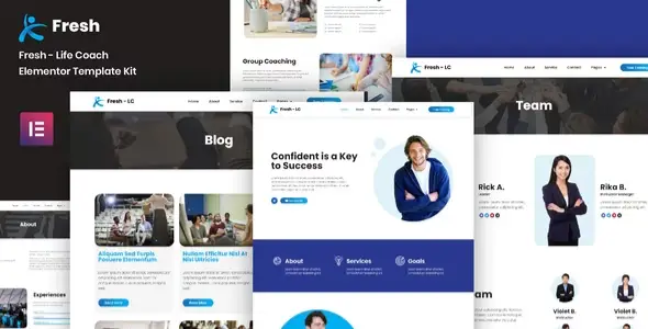 Fresh – Life Coach Elementor Template Kit