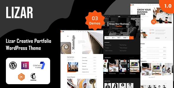 Lizar – Creative Portfolio WordPress Theme